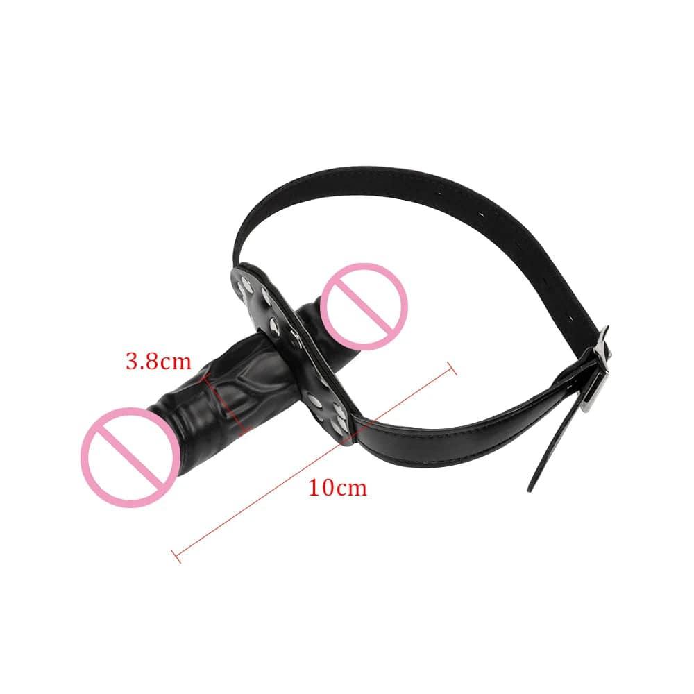EXVOID Slave Restraint Realistic Penis Gag Mouth Plug BDSM Bondage Head Strapon Open Mouth Gag Adult Game - Passion Pulse Adult
