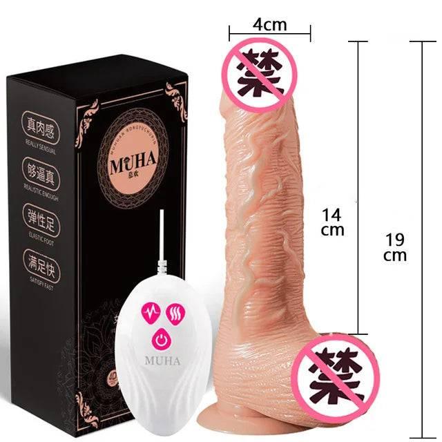 Thrusting Rotating Dildo Vibrator – Remote Control & Suction Cup - Passion Pulse Adult
