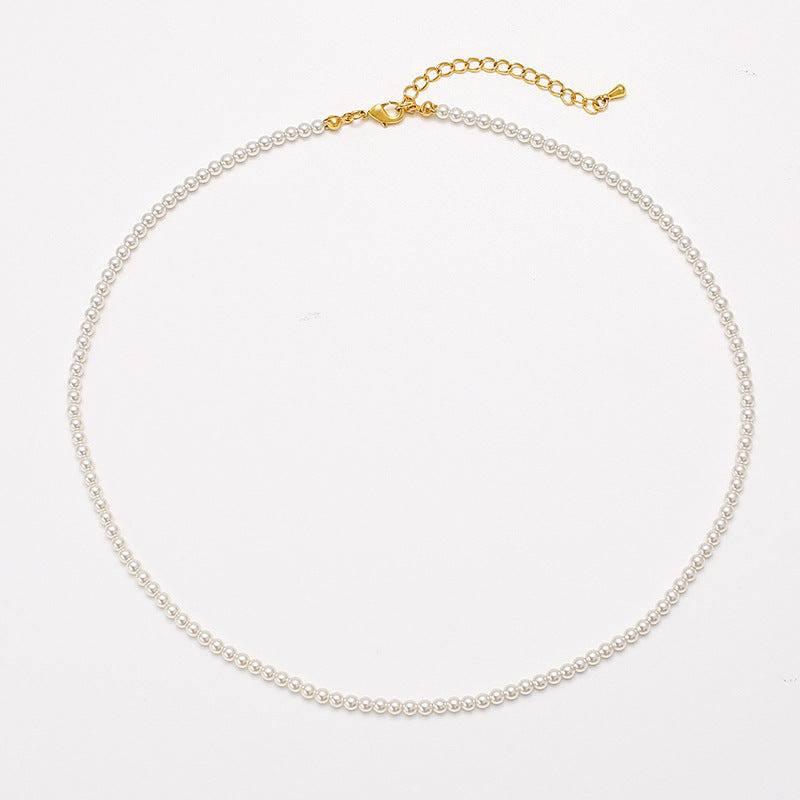 Fever Pearl Necklace - Classic Round High-End Elegant Retro Choker, - Passion Pulse Adult