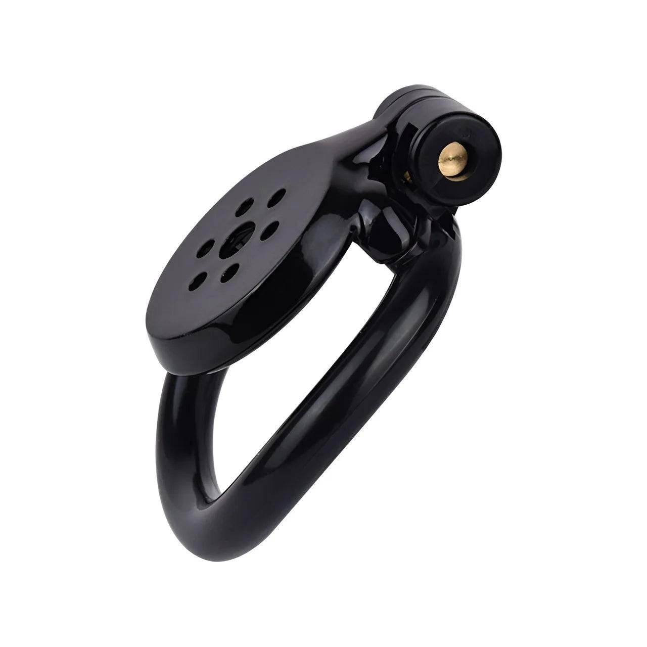 Pink/Black/White Adjustable Mini Metal Chastity Cage with Lock - BDSM Male Slave Cock Ring for Fetish Roleplay and Sissy Bondage Play - Passion Pulse Adult