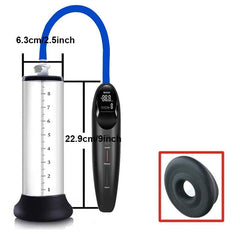 Electric Acrylic Penis Pump: Vacuum Pump for Male Penis Enlargement, Penile Training Extender, Cock Dick Pump for Men - Passion Pulse Adult