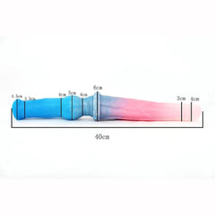 FAAK 15.7" Long Double Dildo - Colorful Knot Design for Intense Play - Passion Pulse Adult