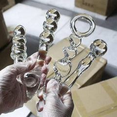 Manyjoy Crystal Glass Dildo – Long G-Spot Massager & Anal Plug - Passion Pulse Adult