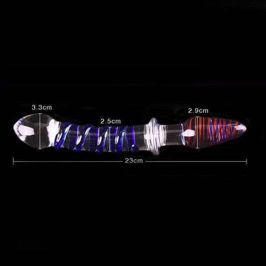 Manyjoy Crystal Glass Dildo – Long G-Spot Massager & Anal Plug - Passion Pulse Adult