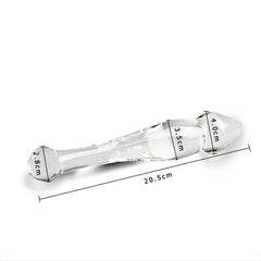 Manyjoy Crystal Glass Dildo – Long G-Spot Massager & Anal Plug - Passion Pulse Adult