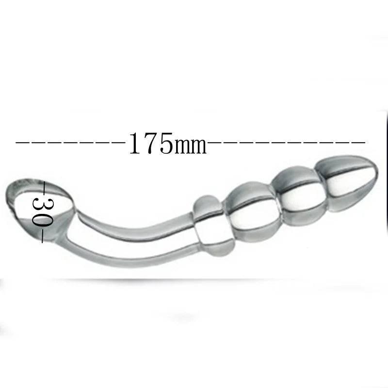 Manyjoy Crystal Glass Dildo – Long G-Spot Massager & Anal Plug - Passion Pulse Adult