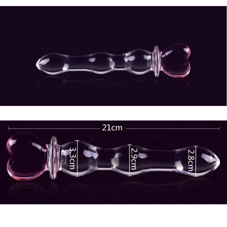Manyjoy Crystal Glass Dildo – Long G-Spot Massager & Anal Plug - Passion Pulse Adult