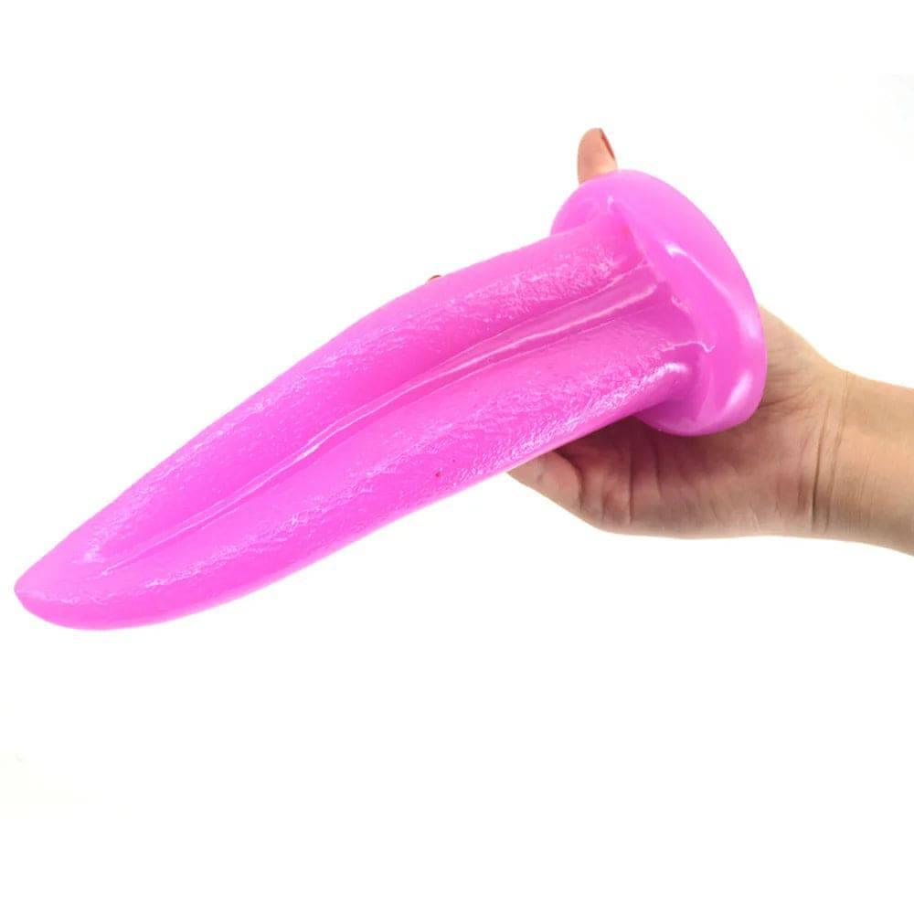 Tongue Suck Dildo & Anal Butt Plug | Realistic Penis for Women | G-Spot & Vaginal Stimulation Masturbator | Adult Sex Product - Passion Pulse Adult