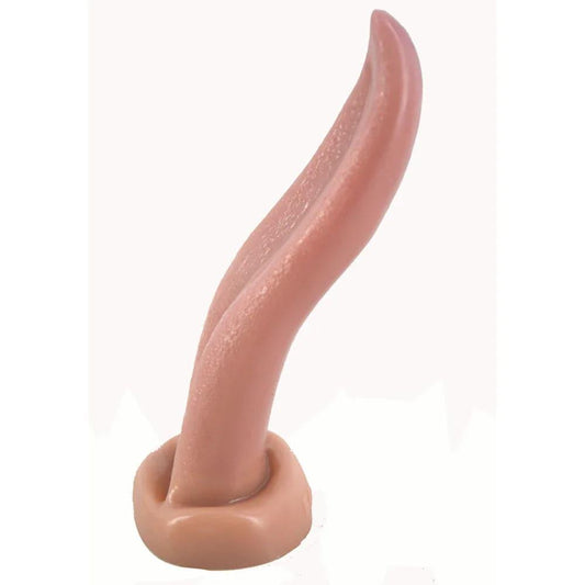 Tongue Suck Dildo & Anal Butt Plug | Realistic Penis for Women | G-Spot & Vaginal Stimulation Masturbator | Adult Sex Product - Passion Pulse Adult