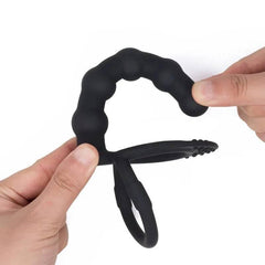 Double Penetration Toy – Anal Beads, Dildo Attachment & Cock Ring for Men & Women - Passion Pulse Adult