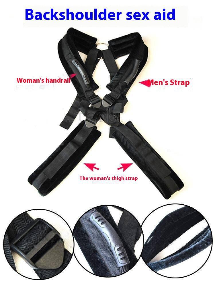 Double Shoulder Strap Assisted Swing Bondage Straps - Passion Pulse Adult