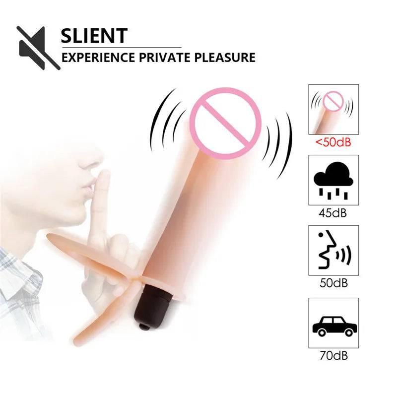 DualFlex Double Penetration Dildo with Vibrating Anal Beads - G-Spot and Prostate Massager for Women, Men, and Couples for Enhanced Intimacy and Pleasure - Passion Pulse Adult