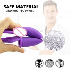 DualFlex Double Penetration Dildo with Vibrating Anal Beads - G-Spot and Prostate Massager for Women, Men, and Couples for Enhanced Intimacy and Pleasure - Passion Pulse Adult