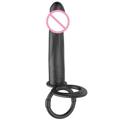 DualFlex Double Penetration Dildo with Vibrating Anal Beads - G-Spot and Prostate Massager for Women, Men, and Couples for Enhanced Intimacy and Pleasure - Passion Pulse Adult