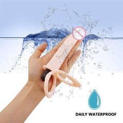 DualFlex Double Penetration Dildo with Vibrating Anal Beads - G-Spot and Prostate Massager for Women, Men, and Couples for Enhanced Intimacy and Pleasure - Passion Pulse Adult