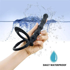 DualFlex Double Penetration Dildo with Vibrating Anal Beads - G-Spot and Prostate Massager for Women, Men, and Couples for Enhanced Intimacy and Pleasure - Passion Pulse Adult