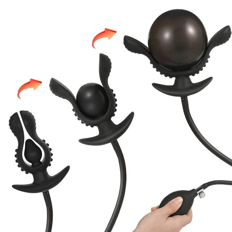 InflataMax - Adjustable Inflatable Plug with Pump - Passion Pulse Adult