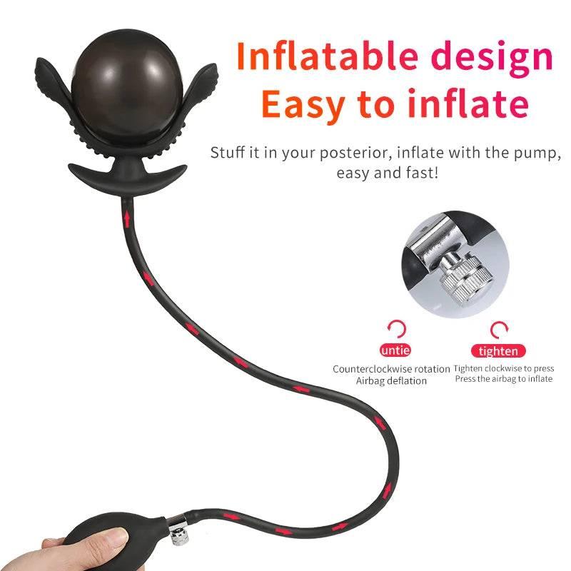 InflataMax - Adjustable Inflatable Plug with Pump - Passion Pulse Adult