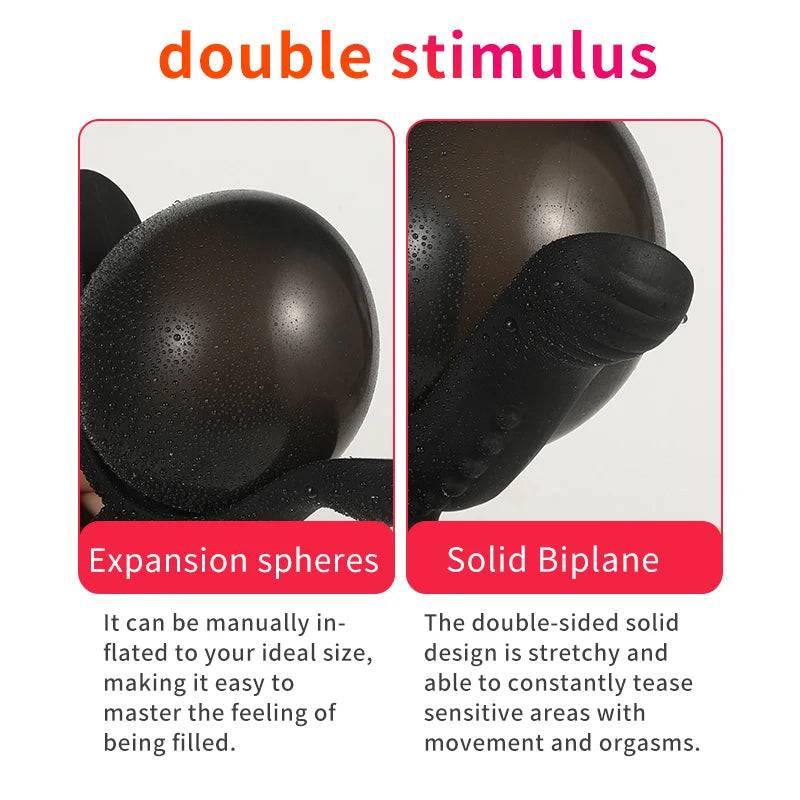InflataMax - Adjustable Inflatable Plug with Pump - Passion Pulse Adult