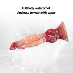 Colorful Dog Knot Dildo - Fantasy Wolf-Inspired Design for Couples - Passion Pulse Adult