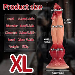 Colorful Dog Knot Dildo - Fantasy Wolf-Inspired Design for Couples - Passion Pulse Adult