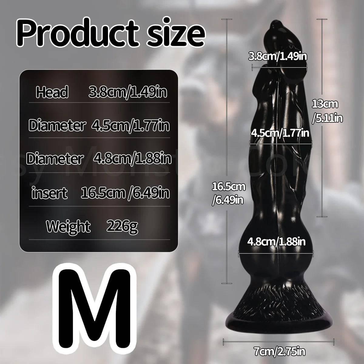 Colorful Dog Knot Dildo - Fantasy Wolf-Inspired Design for Couples - Passion Pulse Adult