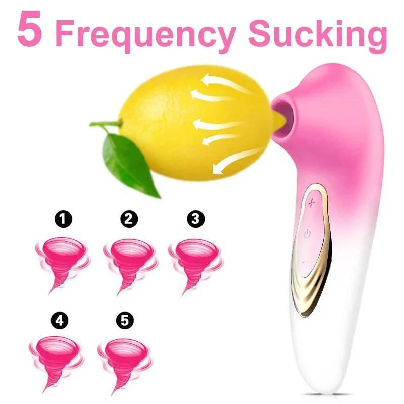 Powerful Clitoris Sucking Vibrator – Clit & Nipple Stimulator - Passion Pulse Adult