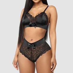 Sexy lingerie three point underwear lace bra lace suspenders - Passion Pulse Adult