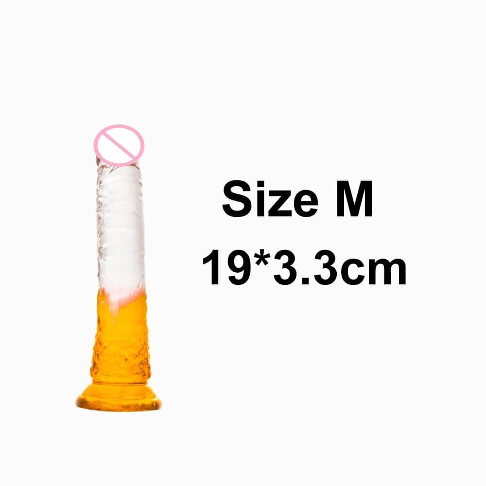 Crystal Jelly Huge Dildo - Realistic Design for Couples & Solo Play - Passion Pulse Adult