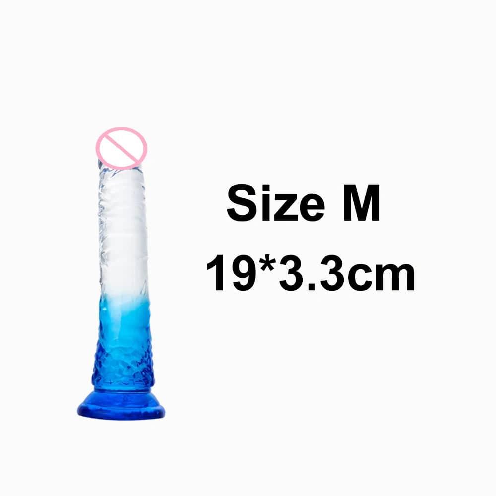 Crystal Jelly Huge Dildo - Realistic Design for Couples & Solo Play - Passion Pulse Adult