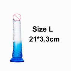 Crystal Jelly Huge Dildo - Realistic Design for Couples & Solo Play - Passion Pulse Adult