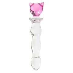 Cute Pink Smooth Crystal Glass Anal Plug Vaginal Anal Beads Dildos Plug Massage Masturbation Adult Sex Toys For WomenMen - Passion Pulse Adult