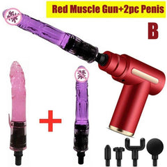 Portable Automatic Dildo Vibrator – Multi-Speed Fascial Massage Gun for Enhanced Pleasure - Passion Pulse Adult