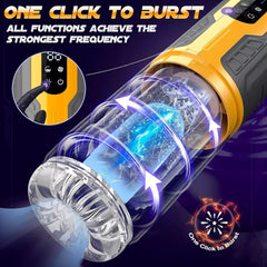 Auto Pleasure Pro: Telescopic Piston Masturbator - Passion Pulse Adult