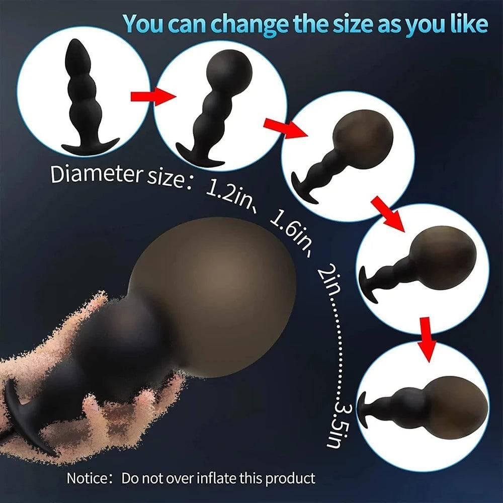 BDSM Inflatable Anal Plug – Butt Plug and Anal Dilator for G-Spot & Prostate Stimulation - Passion Pulse Adult