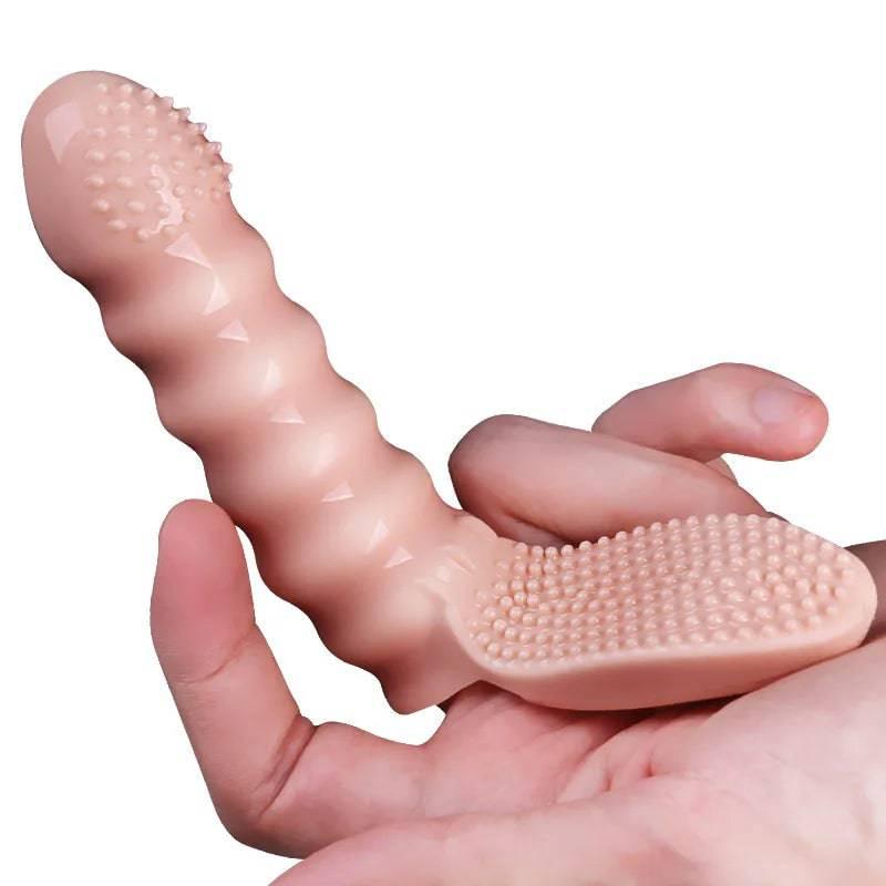 Couples Clitoral & G-Spot Finger Vibrator | Stimulator & Massager Finger Sleeve | Erotic Sex Toys for Women & Men - Passion Pulse Adult