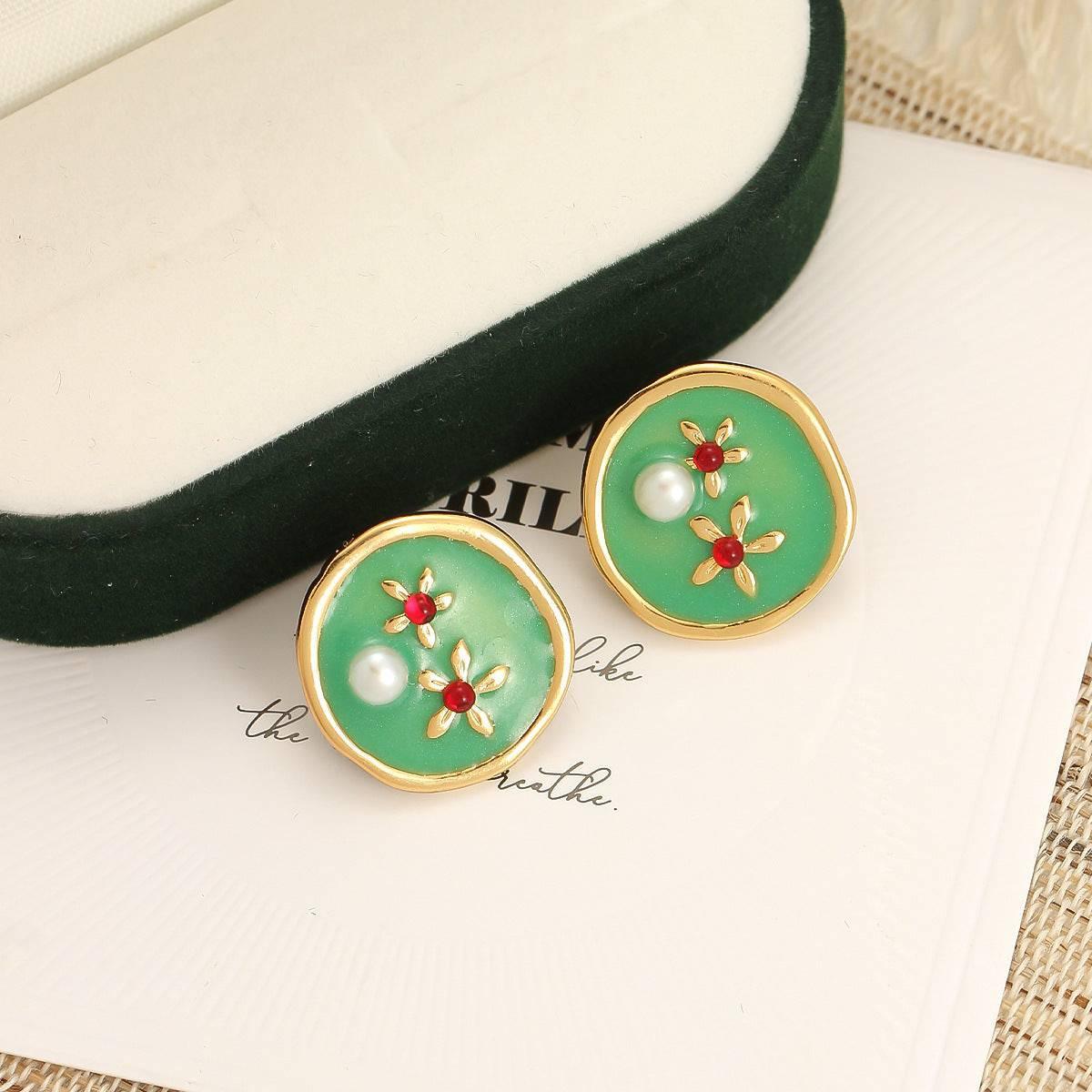 Enamel New Chinese Style Earrings - Passion Pulse Adult