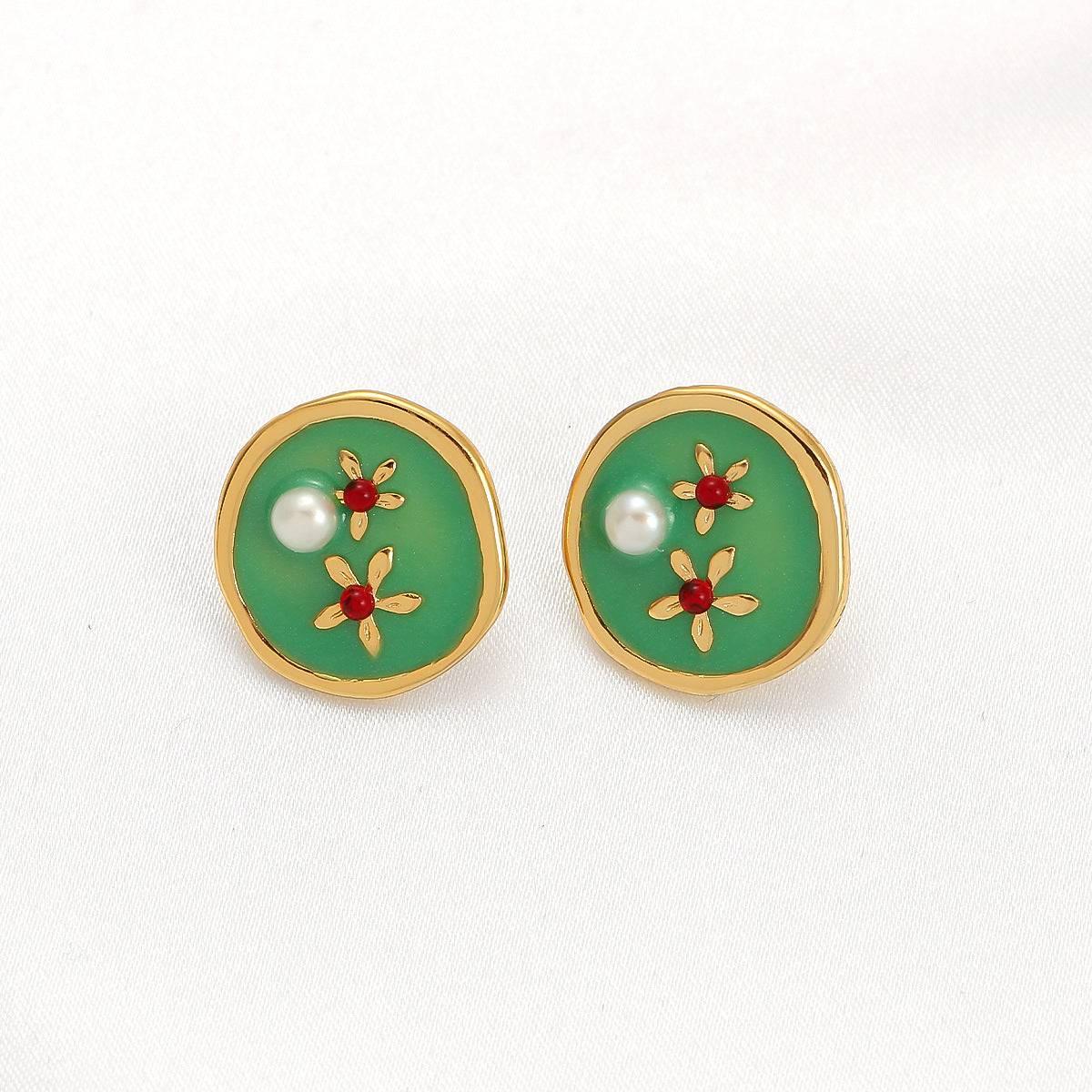 Enamel New Chinese Style Earrings - Passion Pulse Adult