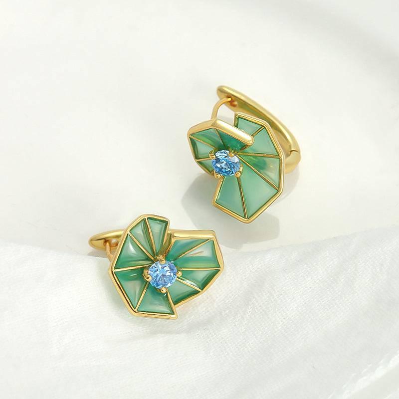Fan-shaped Glazed Earrings - Passion Pulse Adult