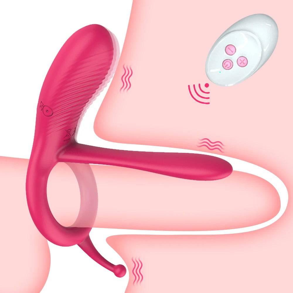Long Tongue Cock Sleeve Ring Vibrator – 10 Frequencies - Passion Pulse Adult
