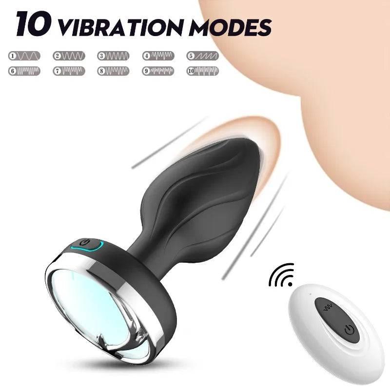 LumiVibe - Vibrating Light-Up Remote Control Plug - Passion Pulse Adult