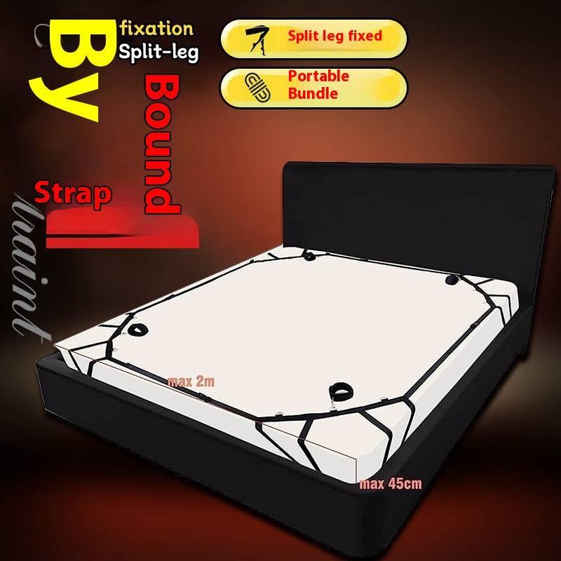 SM Handcuffs and Ankle Cuffs Bondage Toy with Ball Gag and Nipple Clamps - Passion Pulse Adult