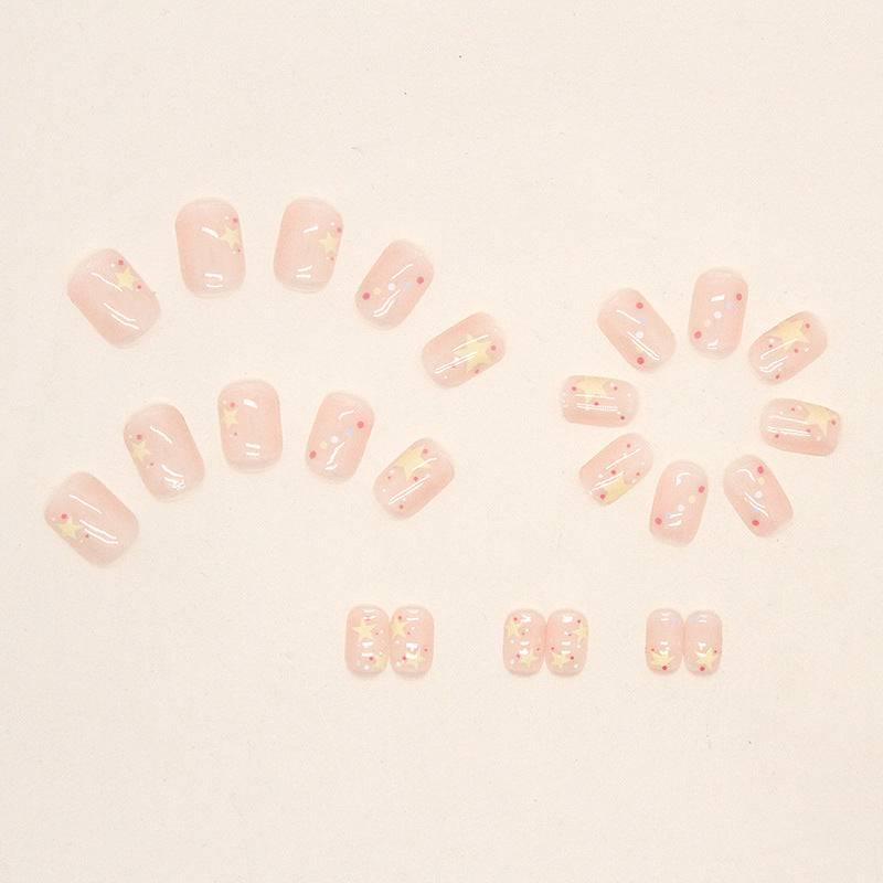 Sweet and Transparent Polka Dot Star Nail Art - Passion Pulse Adult