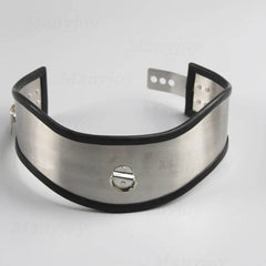 Lockable Stainless Steel Neck Collar | BDSM Bondage Fetish Dog Collar | Secure Neck Harness for Men and Women - Passion Pulse Adult