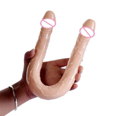 44cm Soft Jelly Dildo Double Long Realistic Cock Lesbian Vaginal Anal Plug Flexible Fake Penis For Women Dildos Sex Toys - Passion Pulse Adult