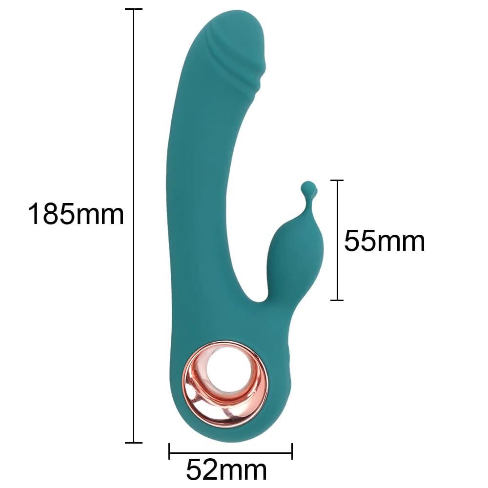 USB Rechargeable Rabbit Dildo Vibrator – 10-Frequency G-Spot & Clitoral Stimulation for Women - Passion Pulse Adult