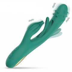 PASSION PULSE ADULT 2 In 1 Green Power Rabbit Vibrator - Passion Pulse Adult
