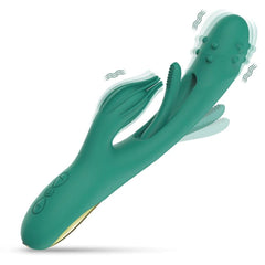 PASSION PULSE ADULT 2 In 1 Green Power Rabbit Vibrator - Passion Pulse Adult