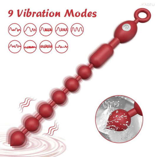 VibroPulse Beads - Vibrating Silicone Prostate Massager - Passion Pulse Adult