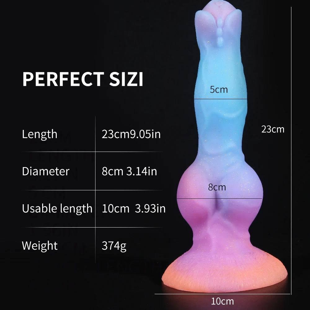 Luminous Monster Horse Dildo – Large Anal Plug for Women - Passion Pulse Adult